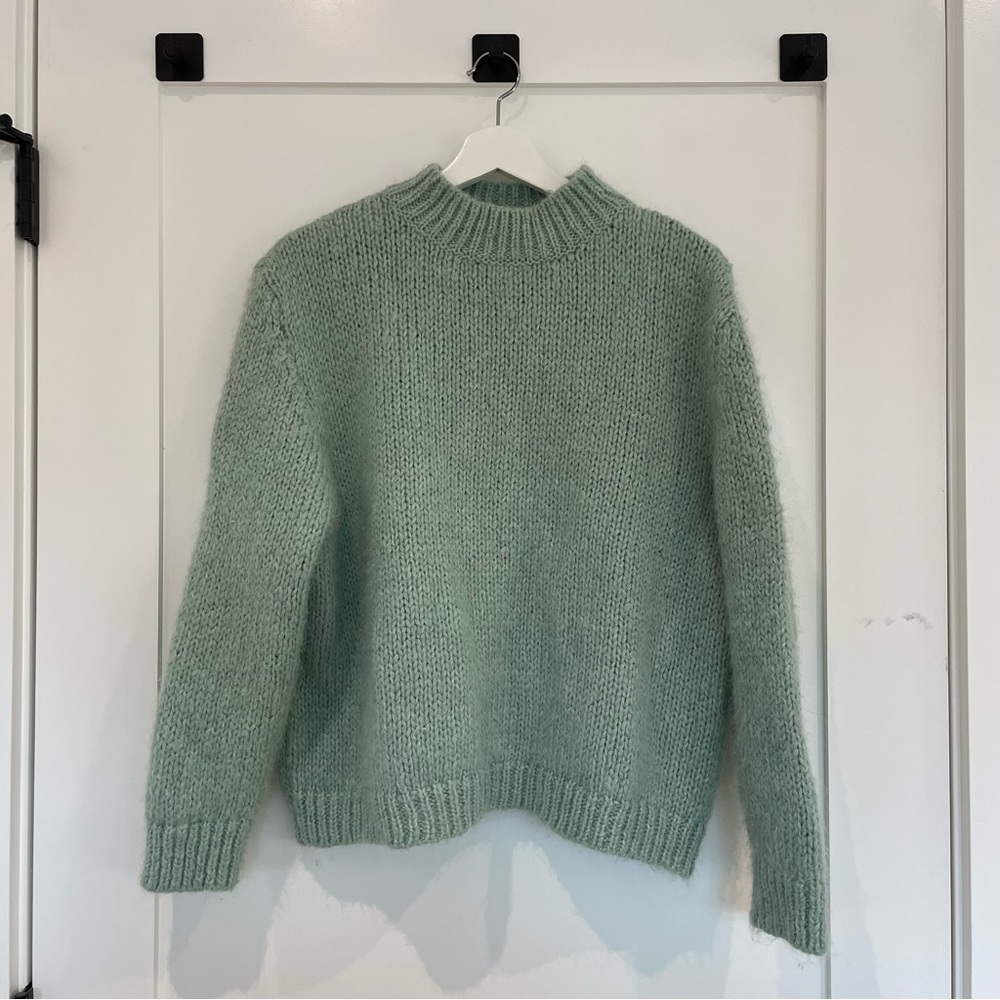 Oversized Knit Sweater Mint Green